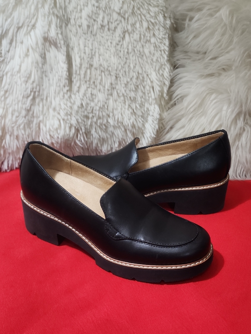 Naturalazer Cabaret Women's Black Platform Loafers - Classic Slip-On Comfort